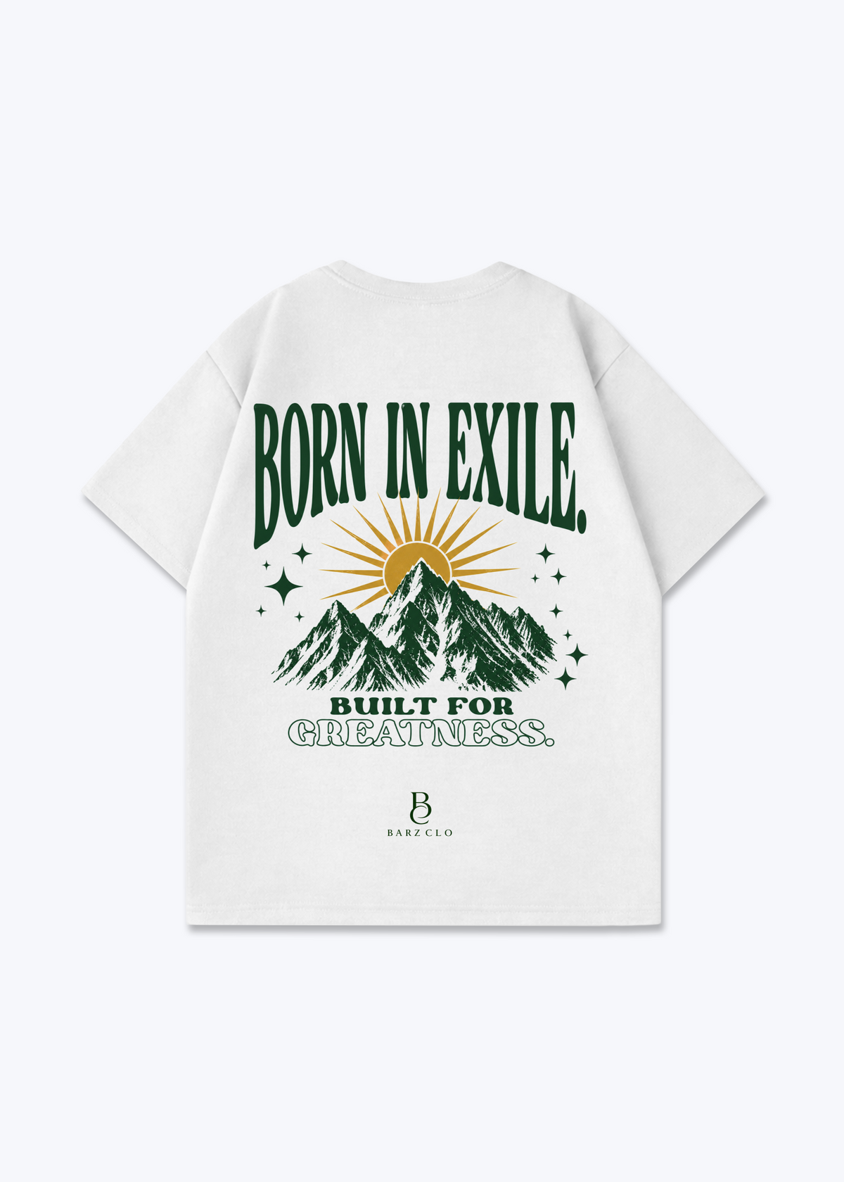 Born in Exile Oversized Shirt - White Back (Designed)