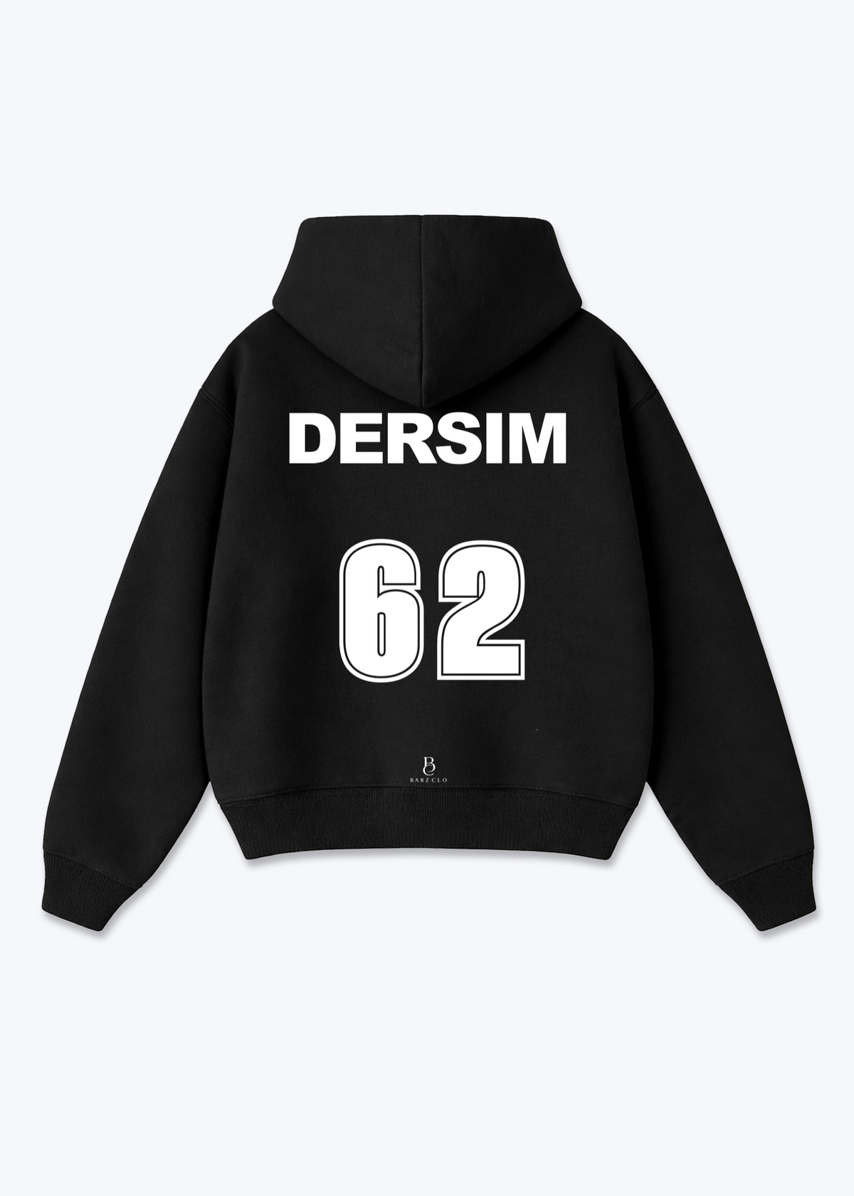 Dersim 62 Oversized Hoodie - Black Back (Designed)