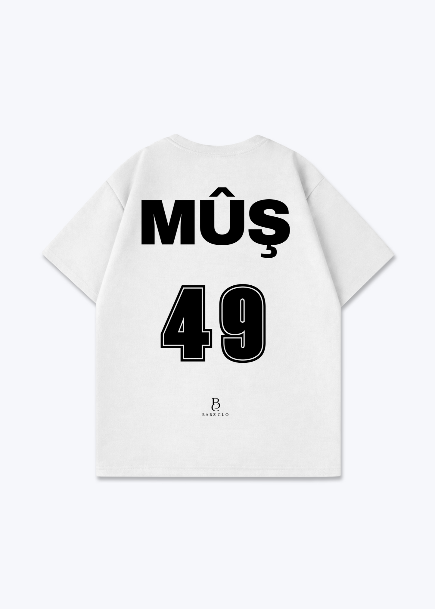 Mus 49 Oversized Shirt - White Back (Designed)
