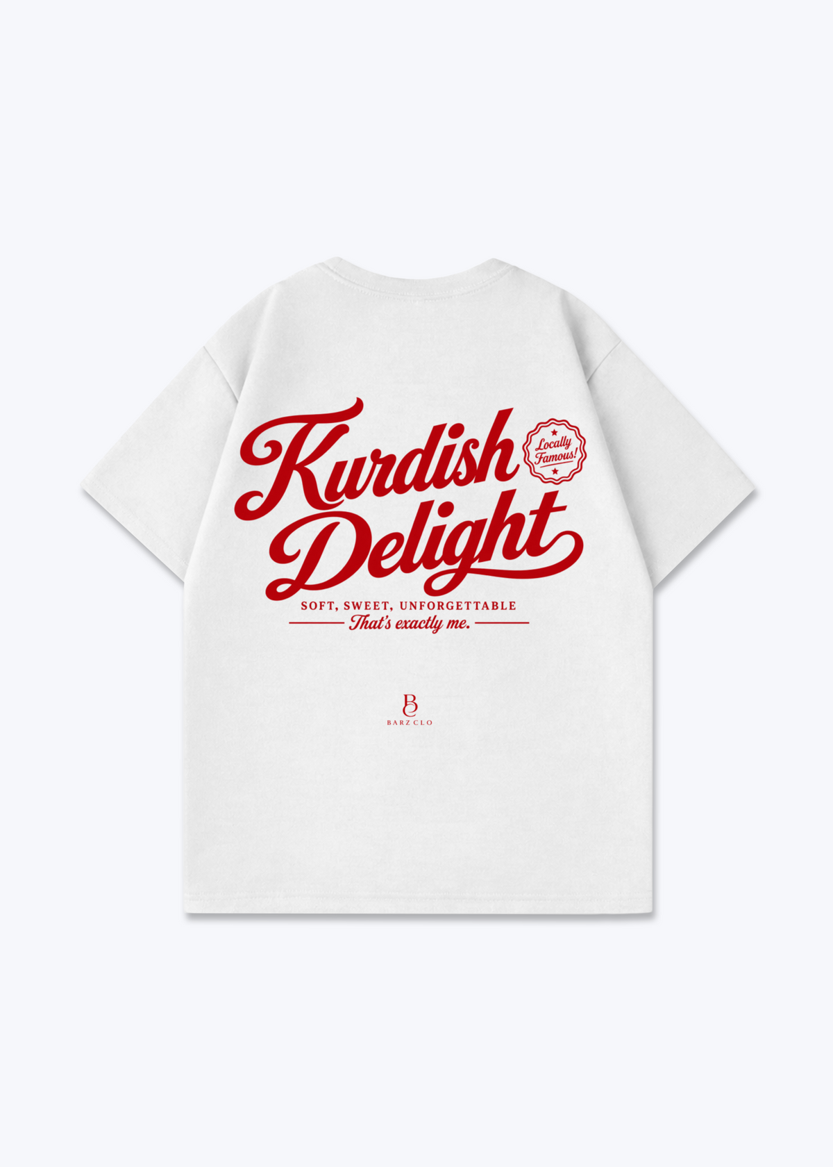 Kurdish Delight Oversized Shirt - White Back (Designed)