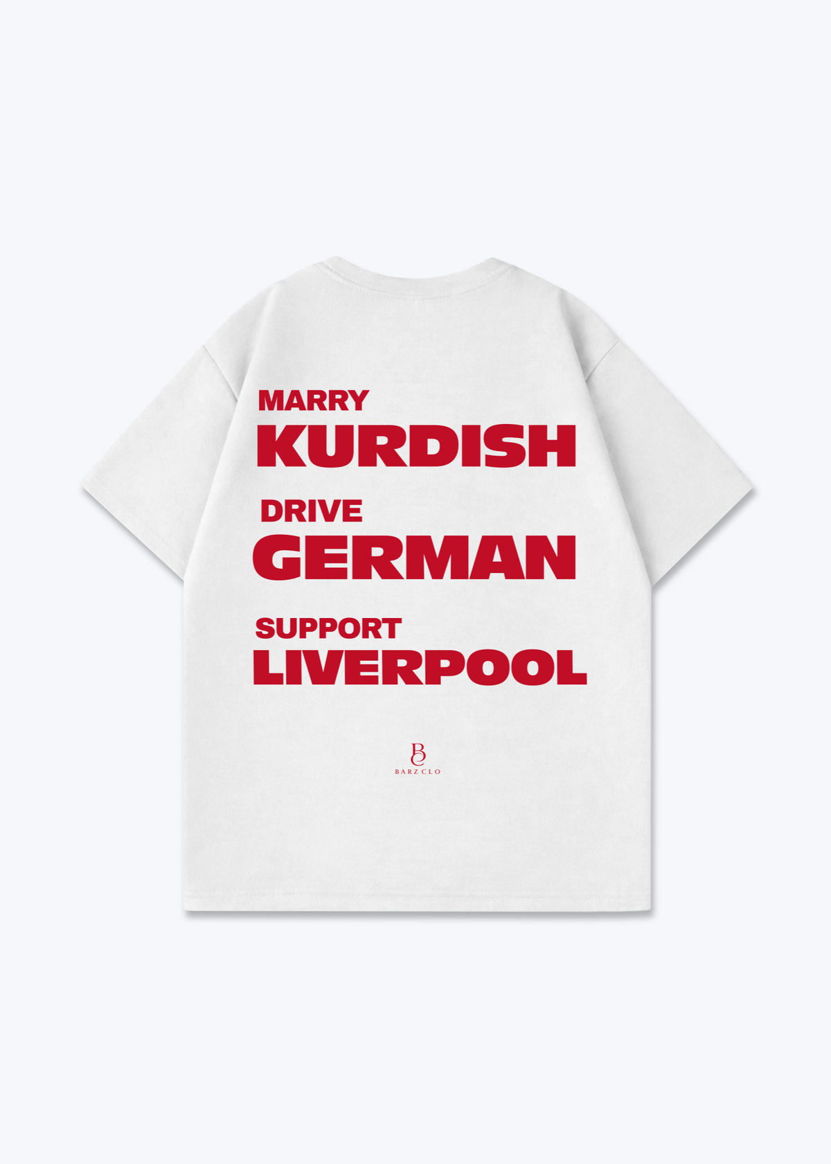 Eat Drive Marry Liverpool Oversized Shirt - White Back (Designed)
