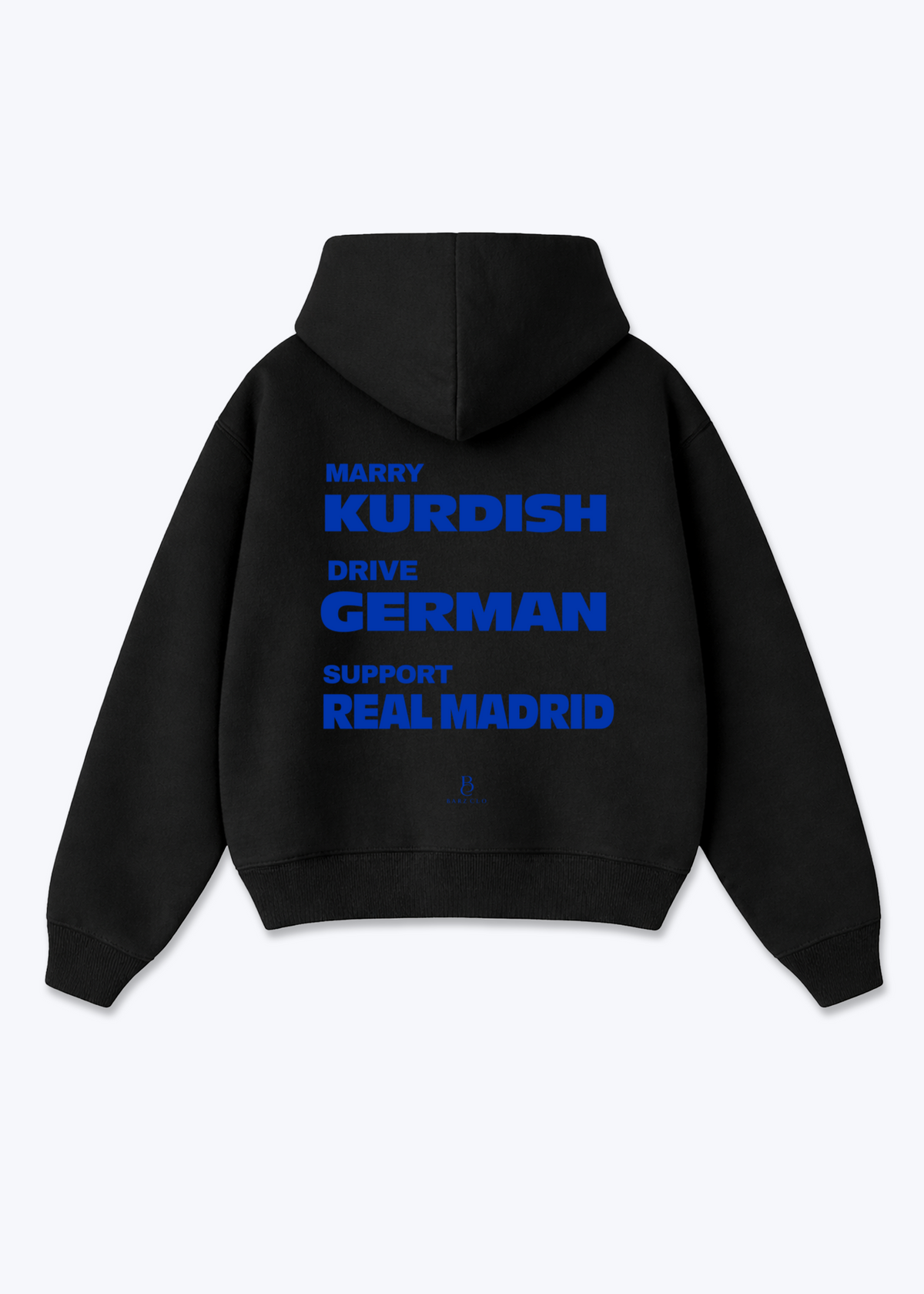 Marry Drive Support Real Madrid Oversized Hoodie - Black Back (Designed)