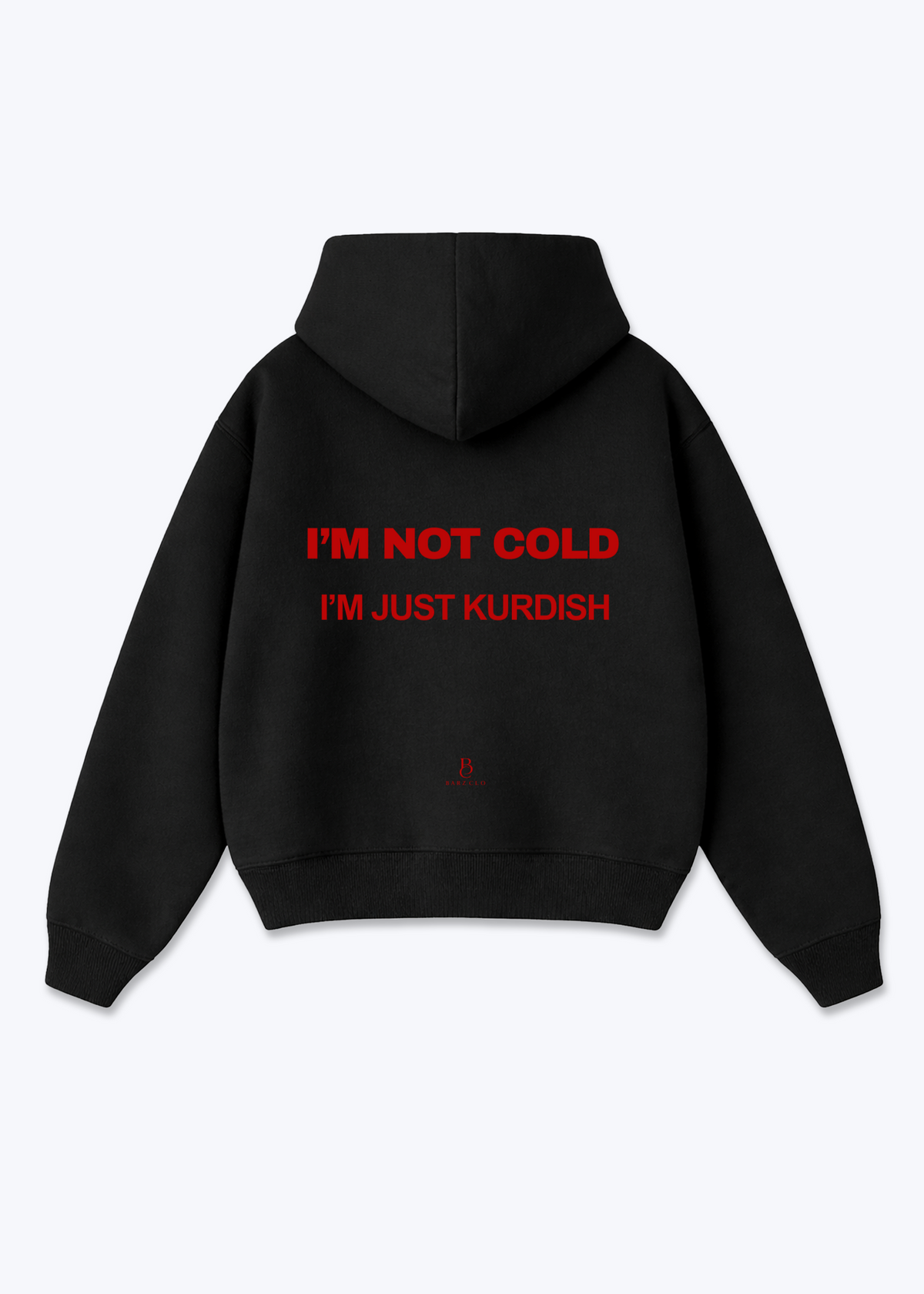 Im not cold Oversized Hoodie - Black Back (Designed)