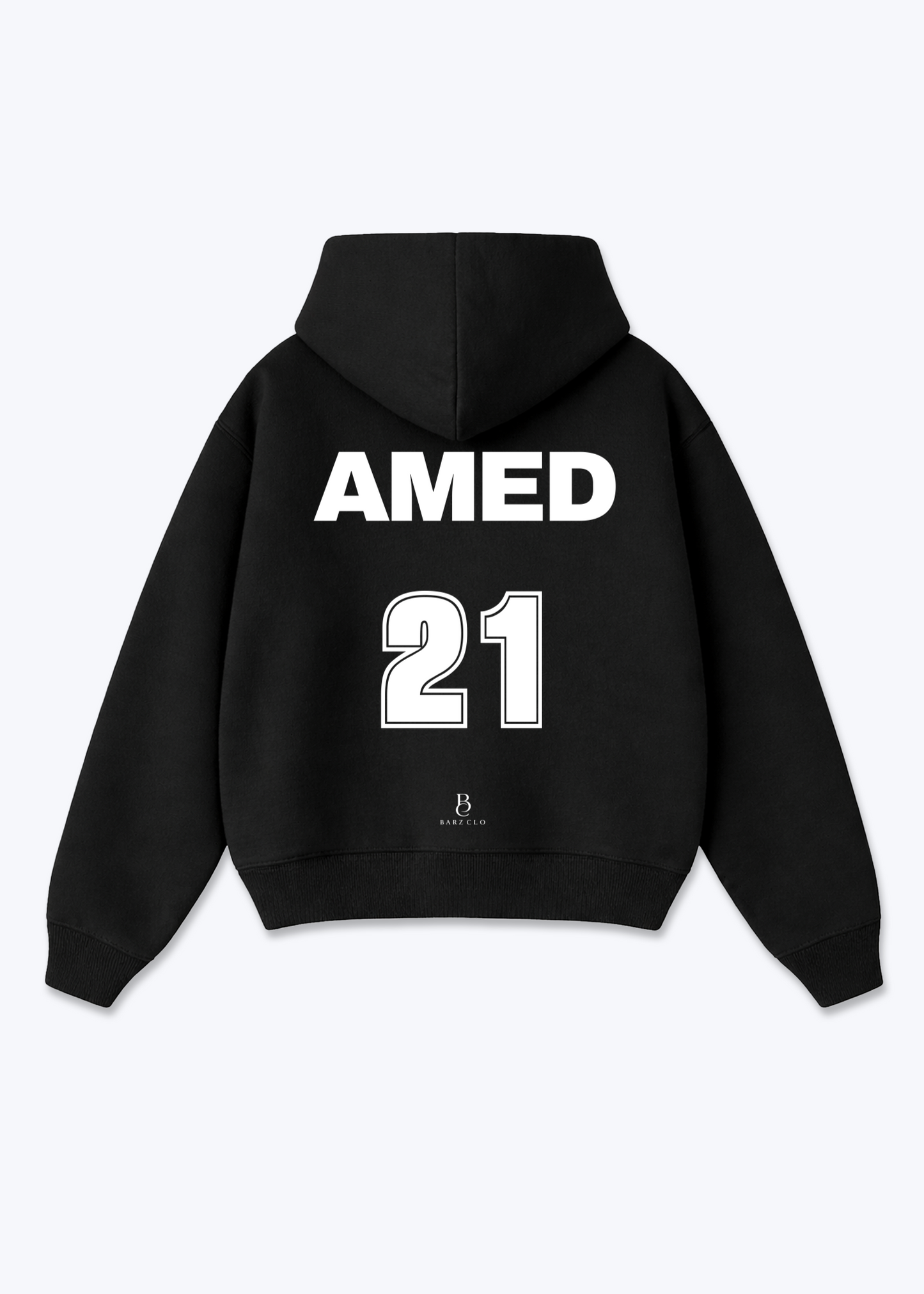 Amed 21 Oversized Hoodie - Black Back (Designed)