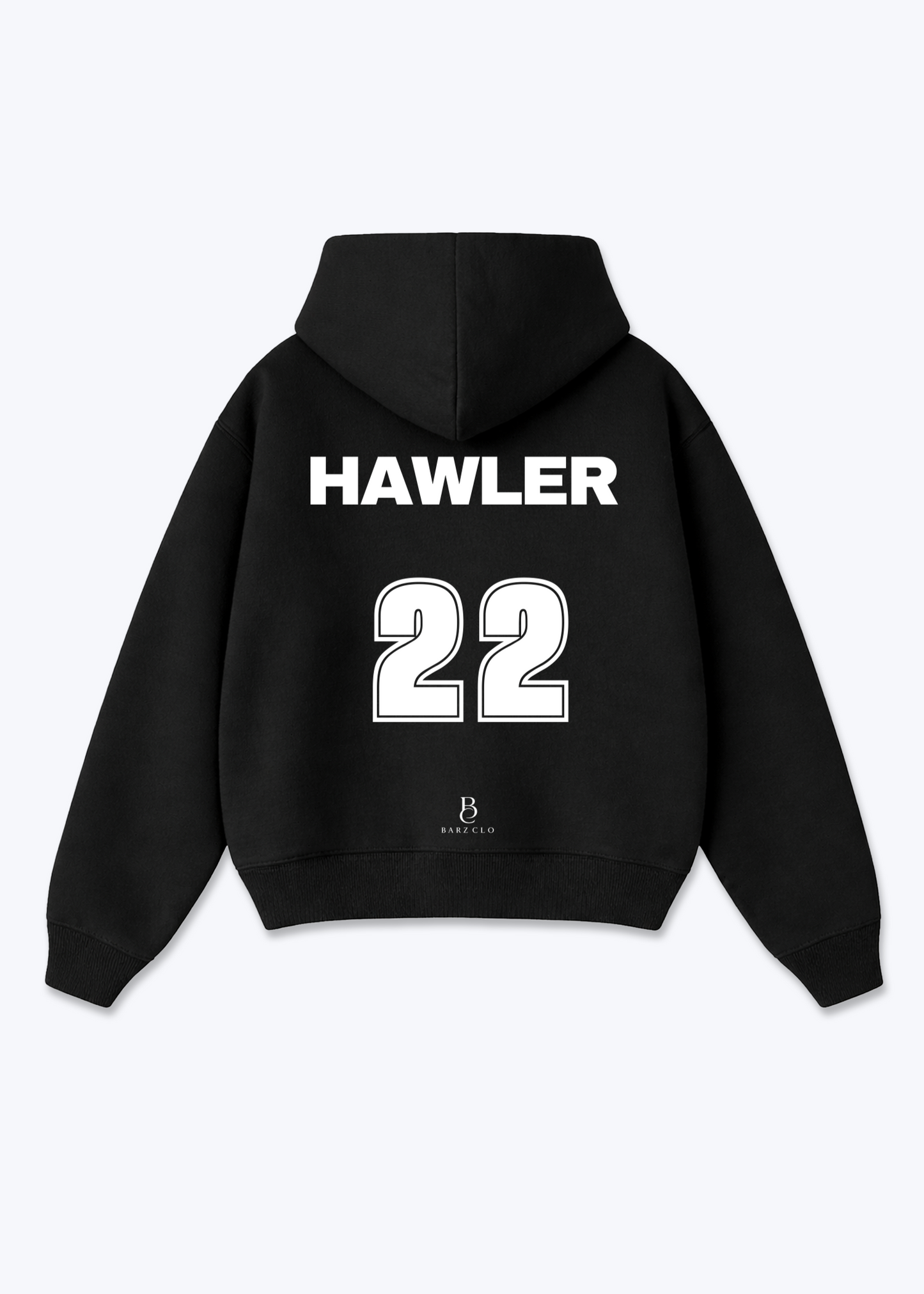Hawler 22 Oversized Hoodie - Black Back (Designed)