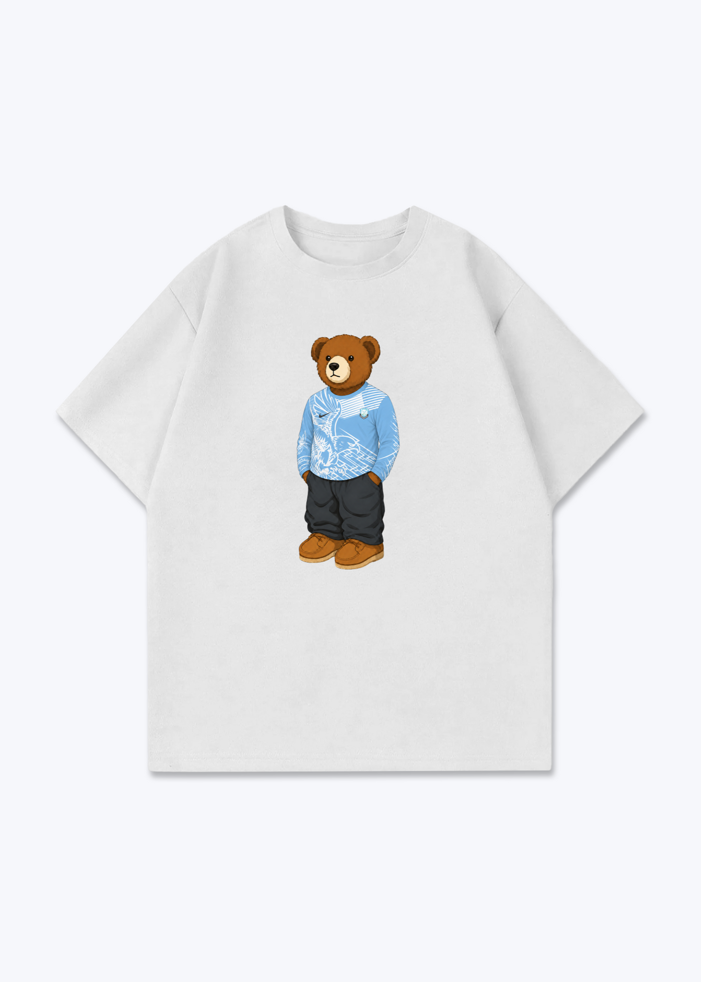 Dersim Bär Oversized Shirt - White Front (Designed)
