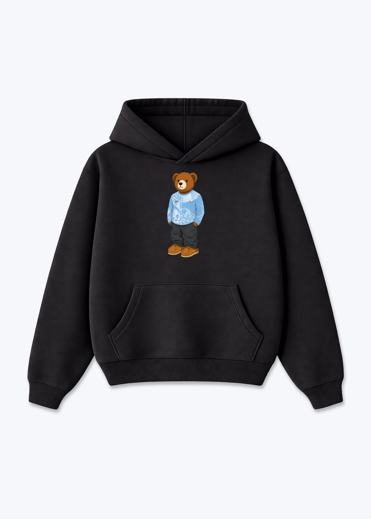 Dersim Bär Oversized Hoodie - Black Front (Designed)