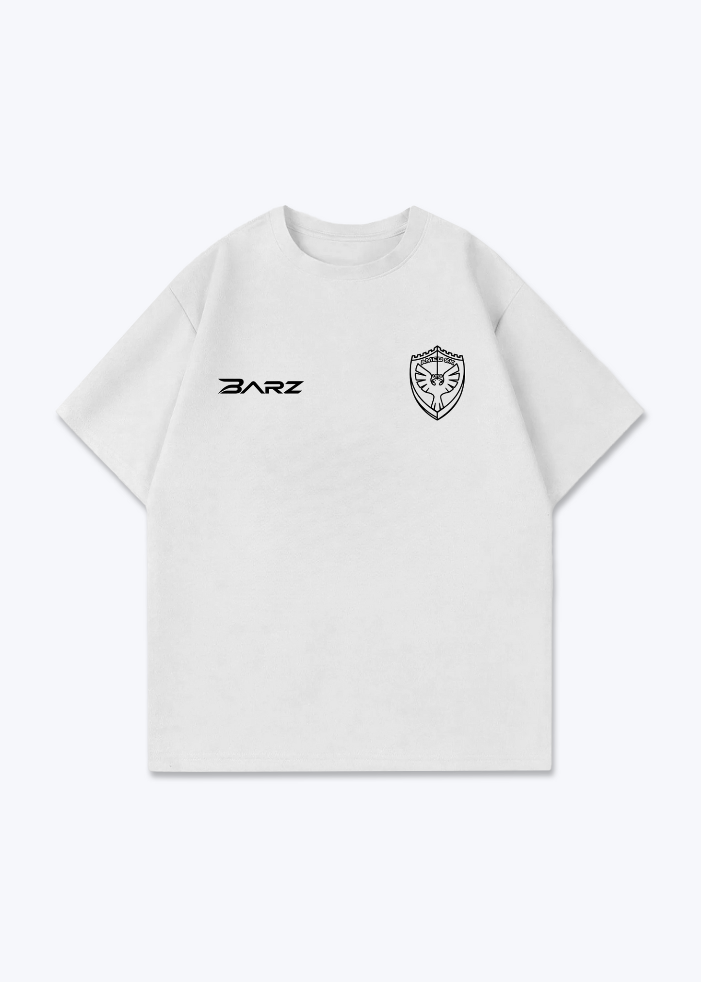 Amed Sk Oversized Shirt - White Front (Designed)