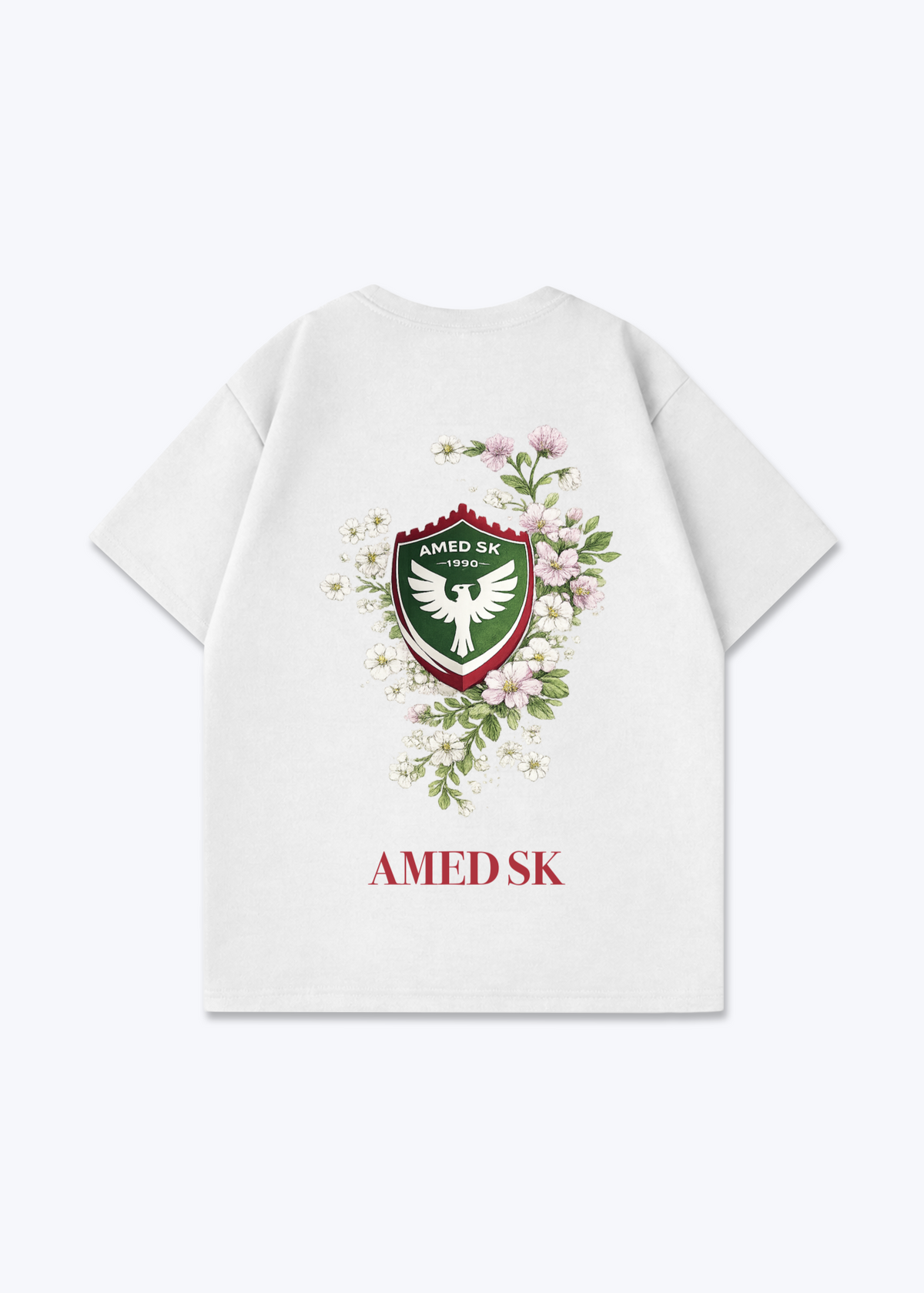 Amed SK Flower Oversized Shirt - White Back (Designed)