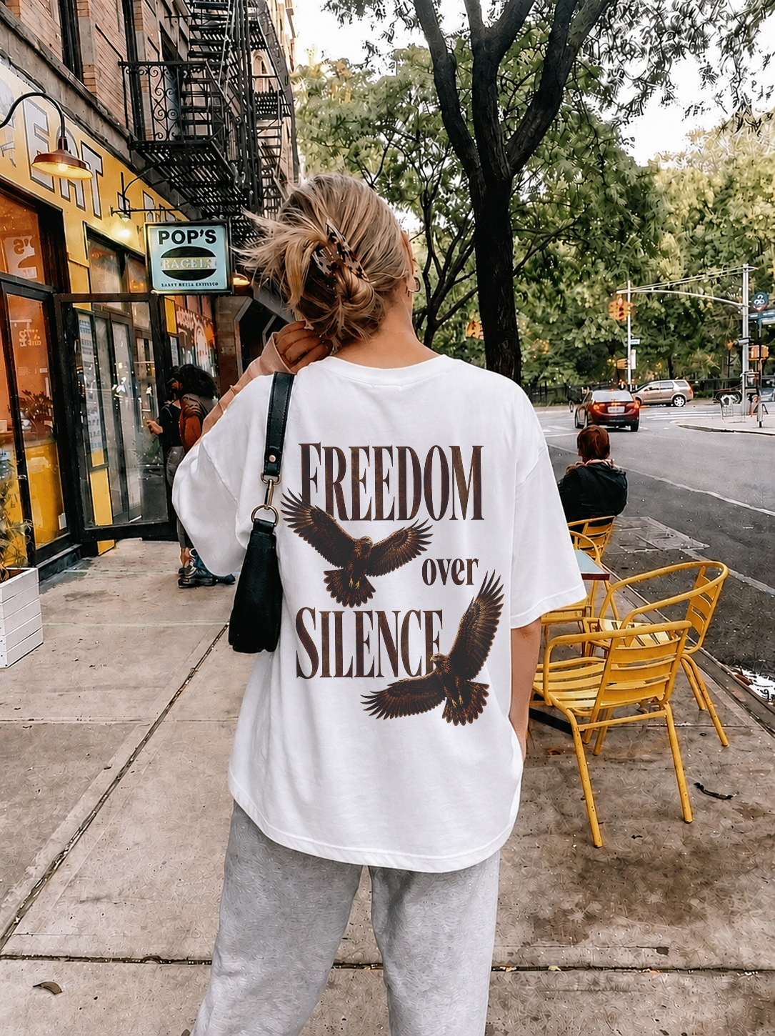 Freedom over Silence Oversized Shirt