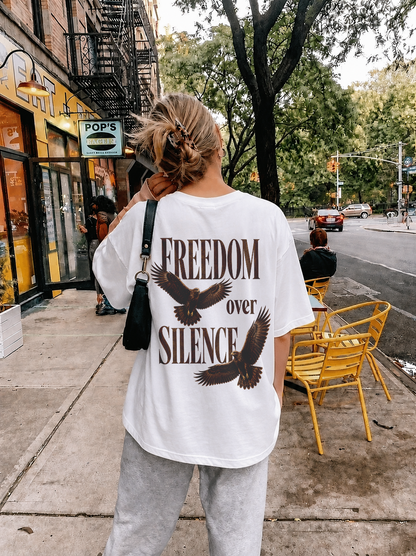 Freedom over Silence Oversized Shirt