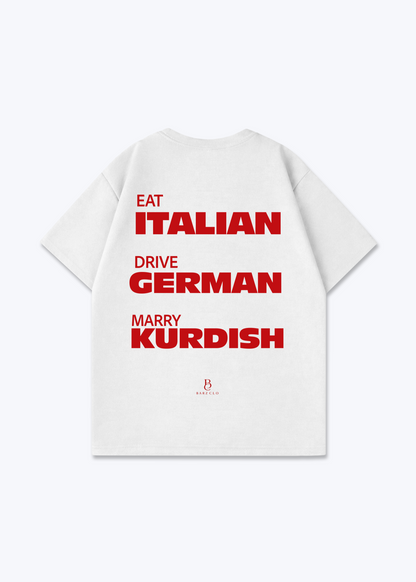 EAT DRIVE MARRY Oversized Shirt - White Back (Designed)