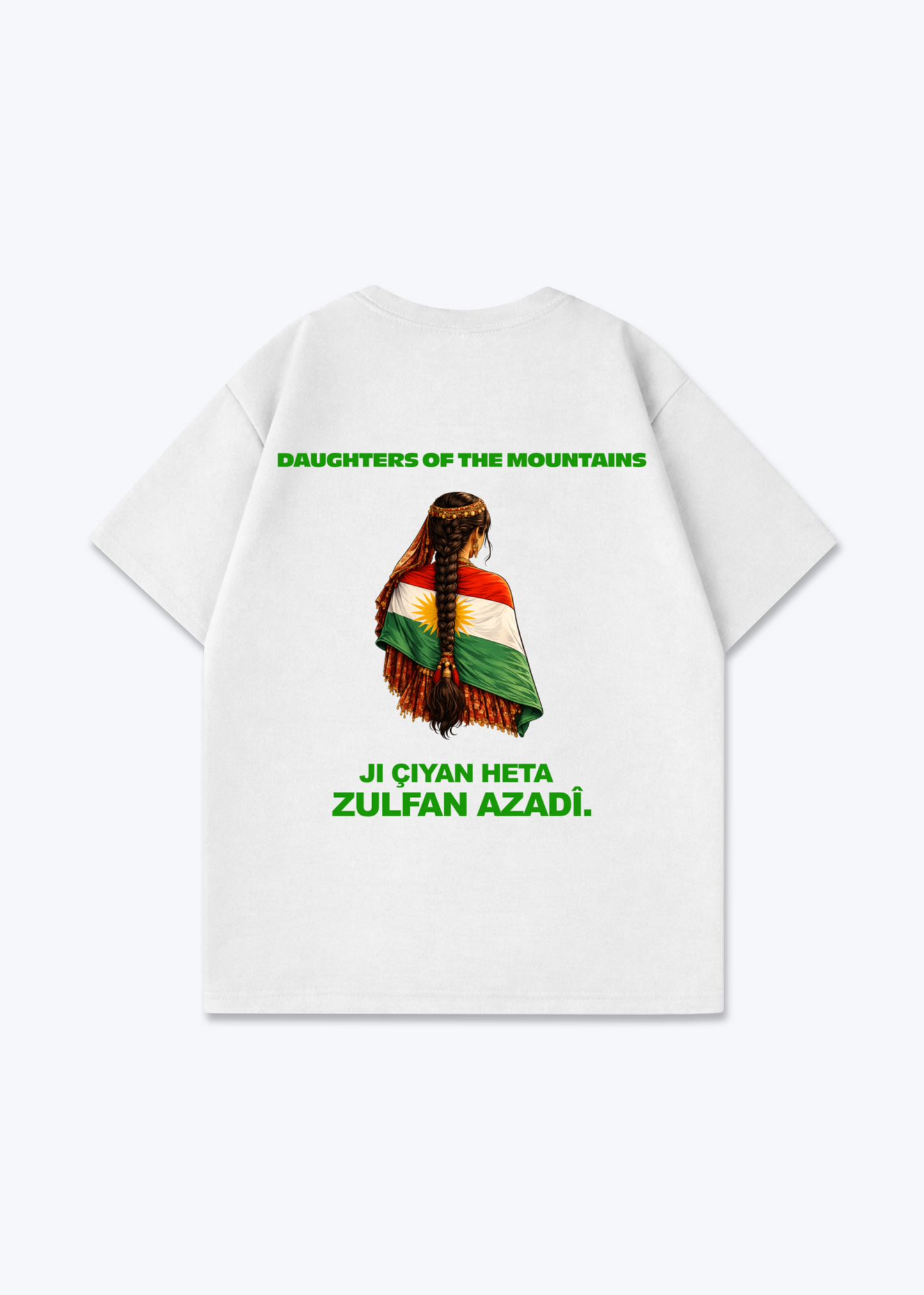 Daughter of the Mountains Oversized Shirt - White Back (Designed)