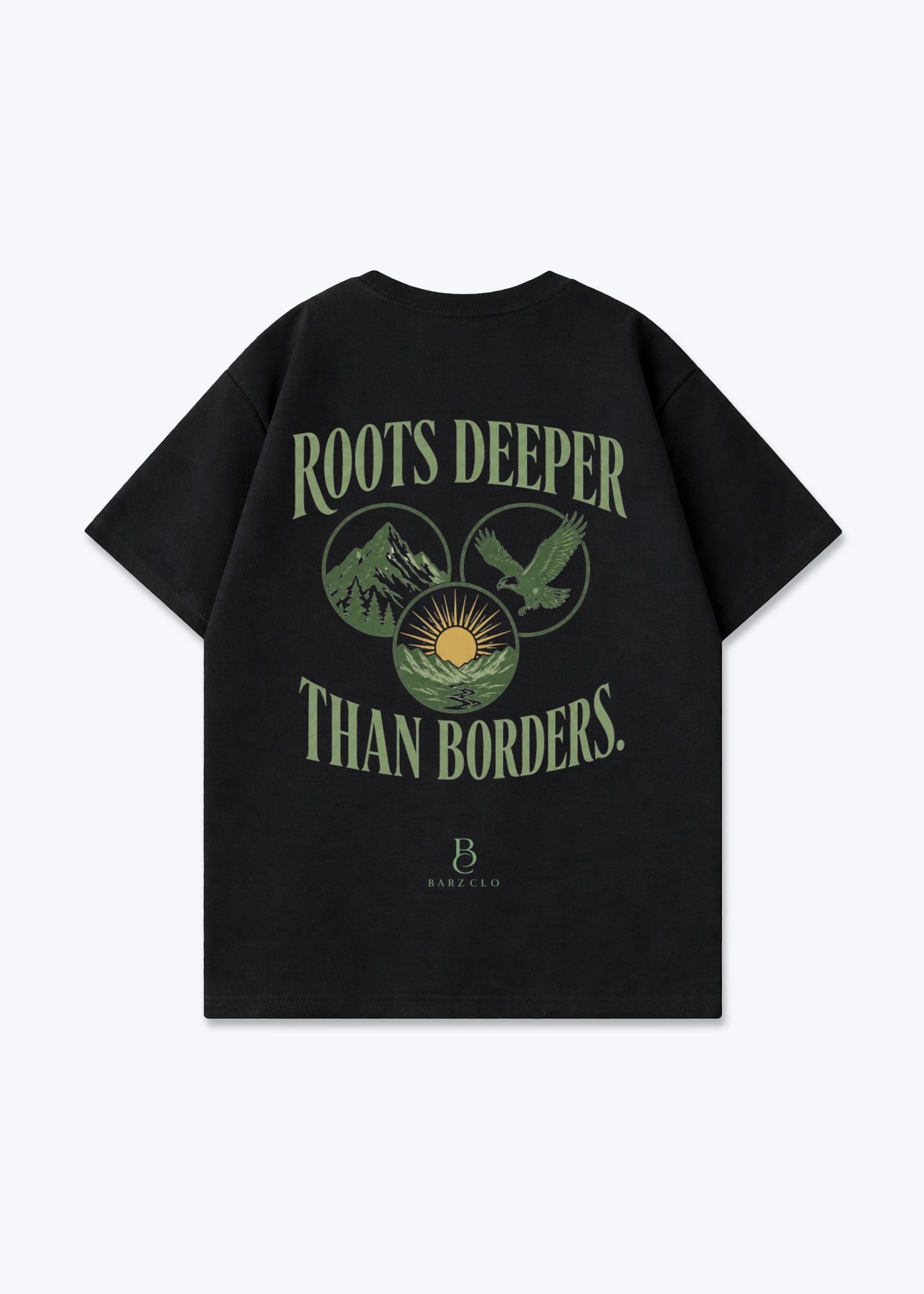 Roots Deeper Than Borders Oversized Shirt - Black Back (Designed)