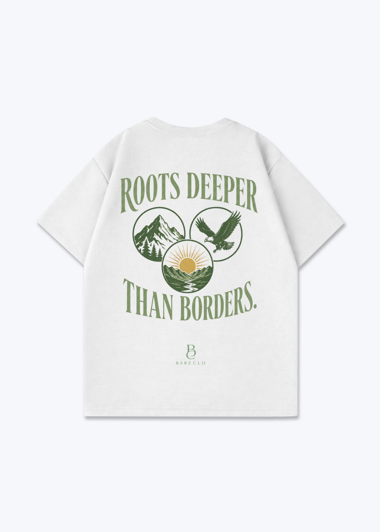 Roots Deeper Than Borders Oversized Shirt - White Back (Designed)