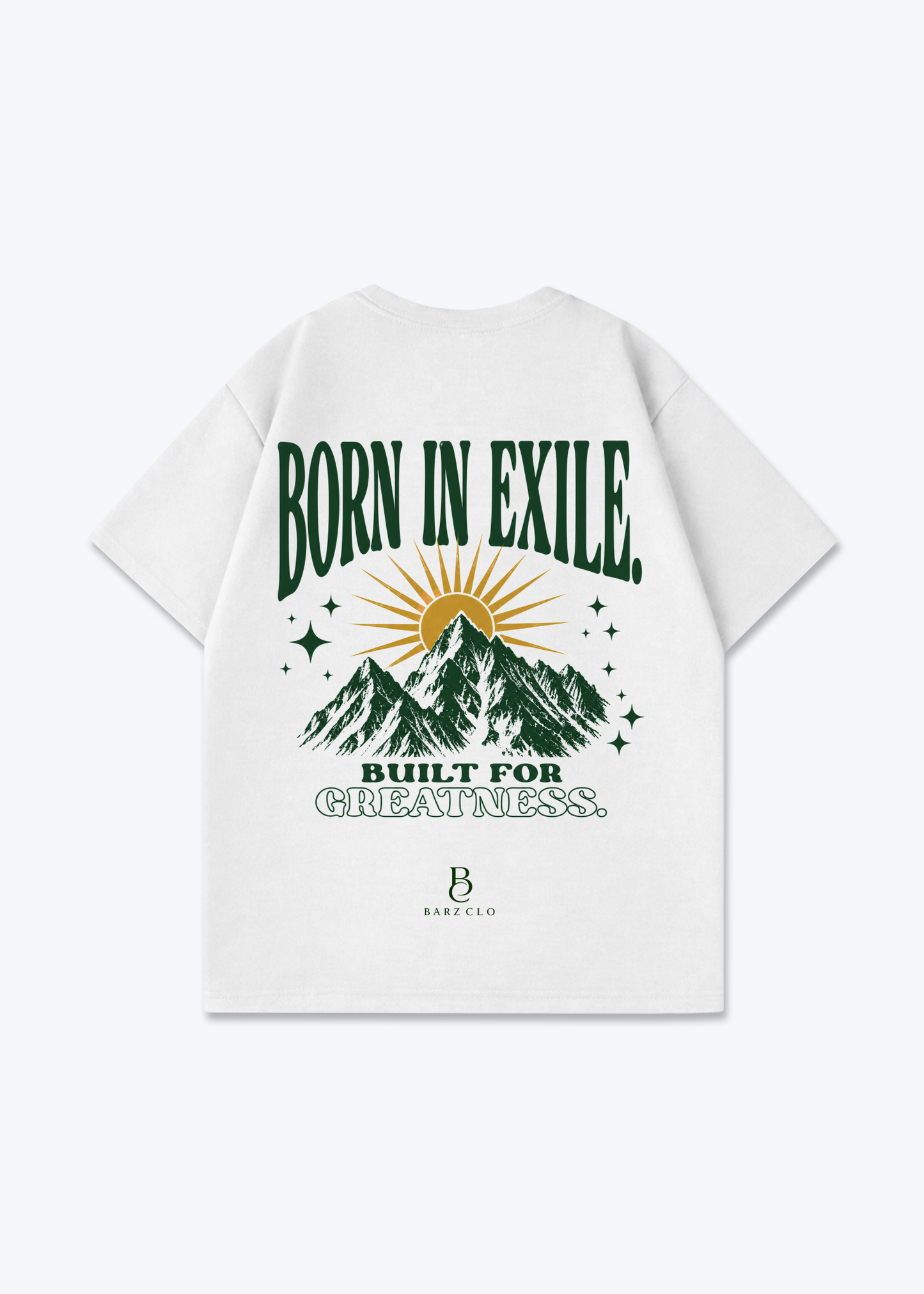 Born in Exile Oversized Shirt - White Back (Designed)
