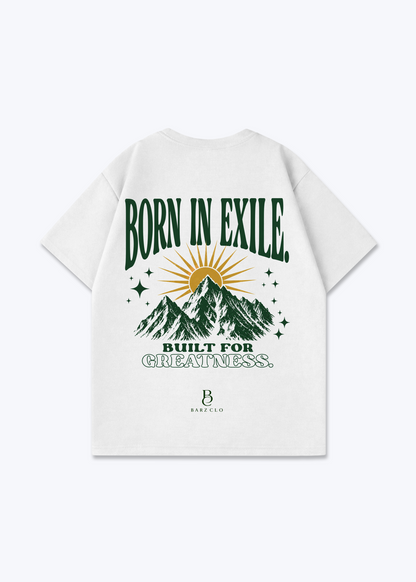 Born in Exile Oversized Shirt - White Back (Designed)