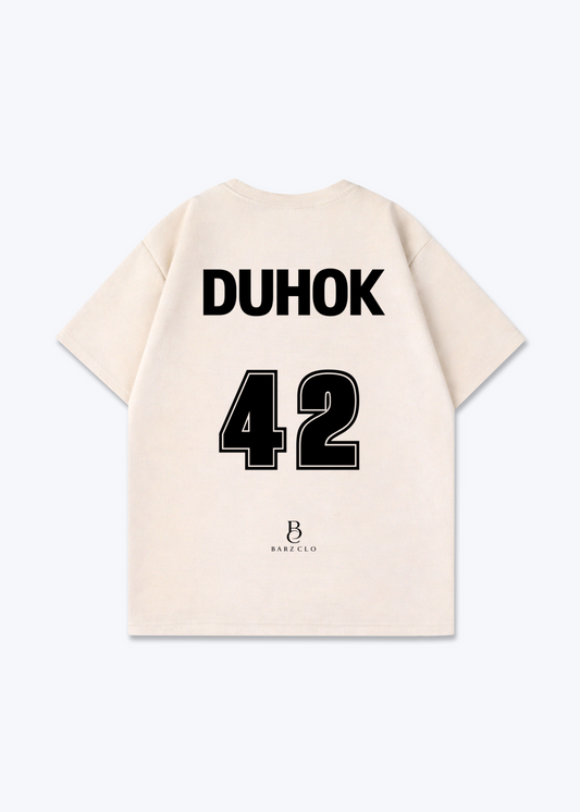 Duhok 42 Oversized Shirt - Beige Back (Designed)