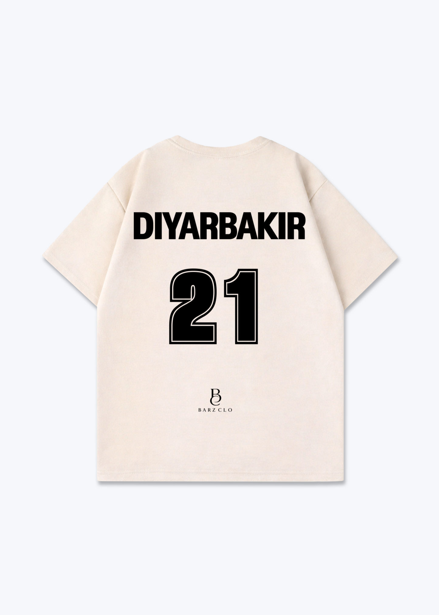 Diyarbakir 21 Oversized Shirt - Beige Back (Designed)