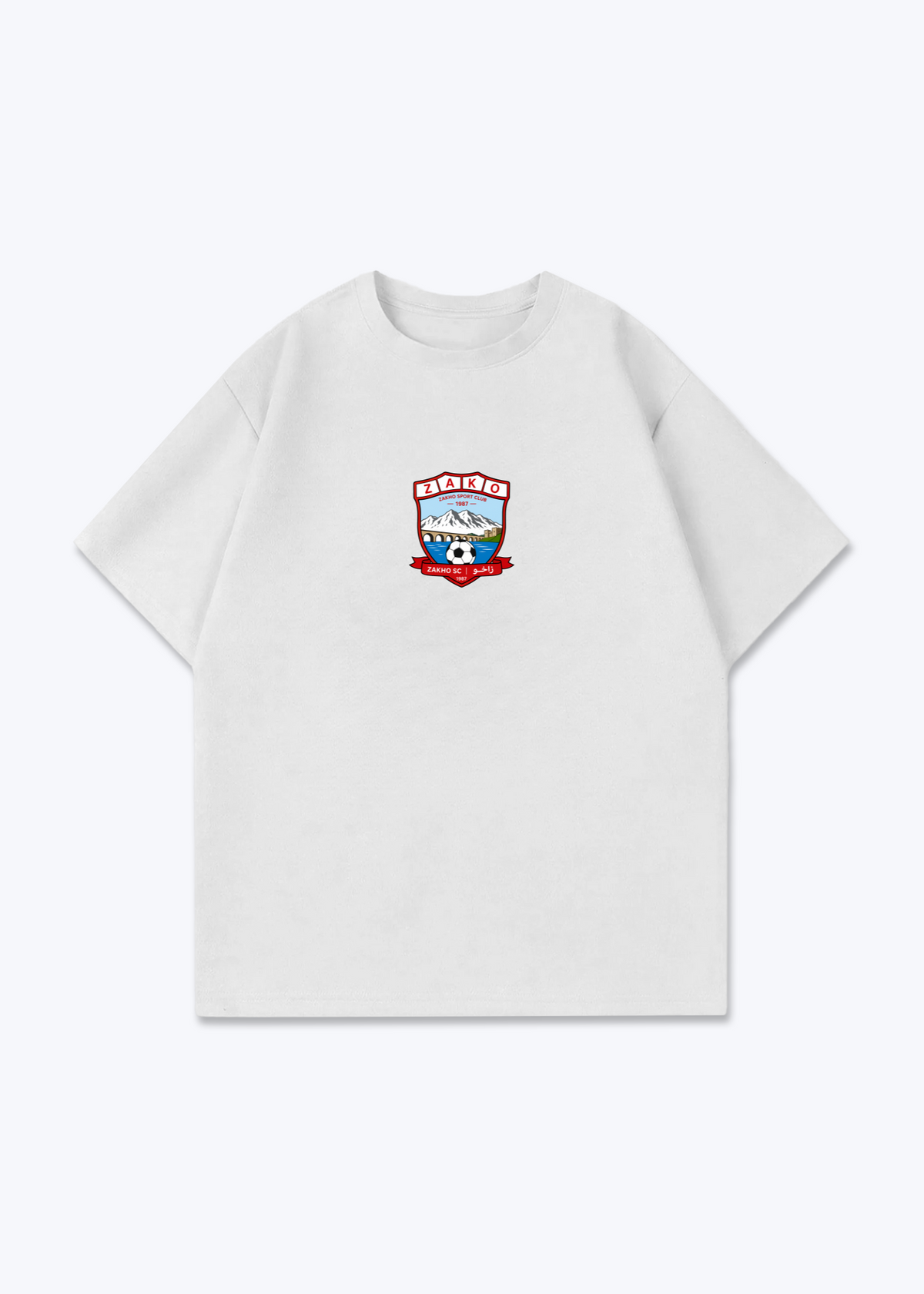 Zahko SC Oversized Shirt - White Front (Designed)