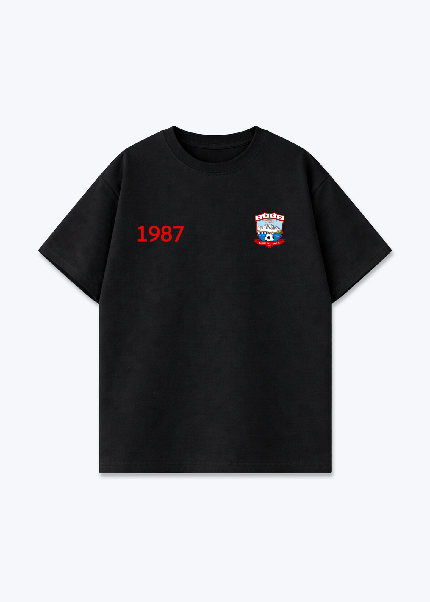 Zahko 1987 Oversized Shirt - Black Front (Designed)
