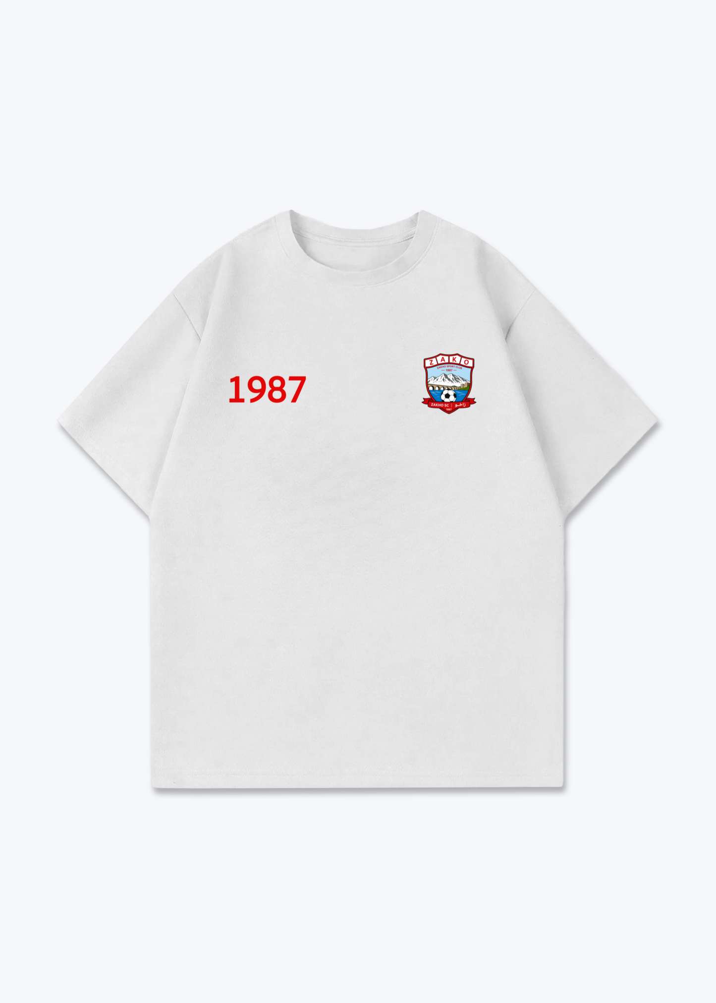 Zahko 1987 Oversized Shirt - White Front (Designed)