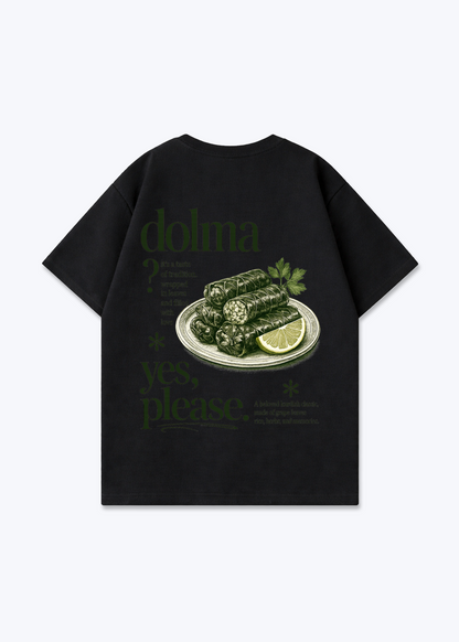 Dolma yes pleaseOversized Shirt - Black Back (Designed)
