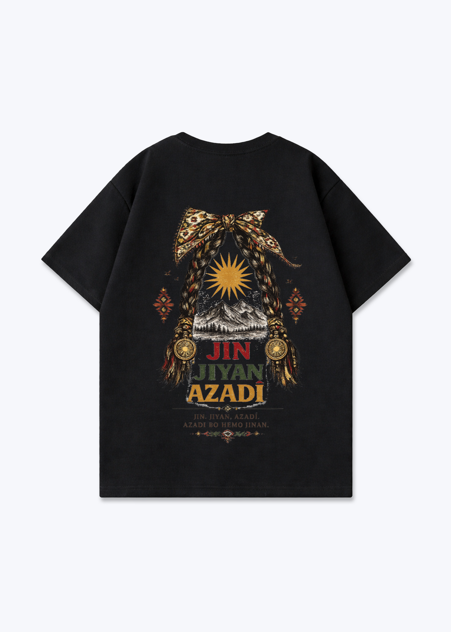 Jin Jiyan Azadi Oversized Shirt - Black Back (Designed)
