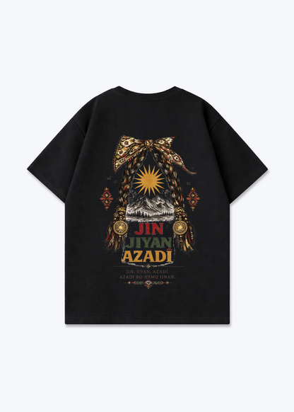Jin Jiyan Azadi Oversized Shirt - Black Back (Designed)