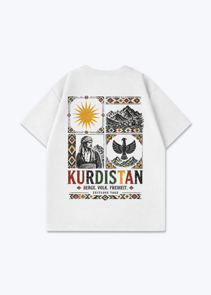 Berge Volk Freiheit Oversized Shirt - White Back (Designed)