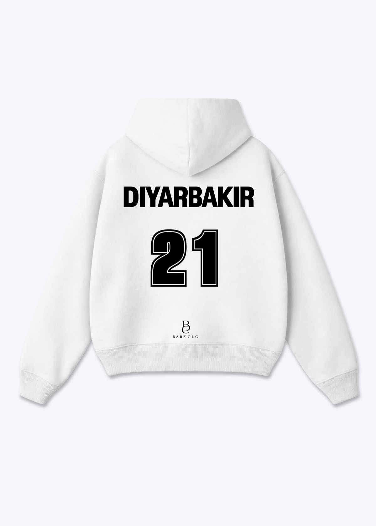 Diyarbakir 21 Oversized Hoodie - White Back (Designed)