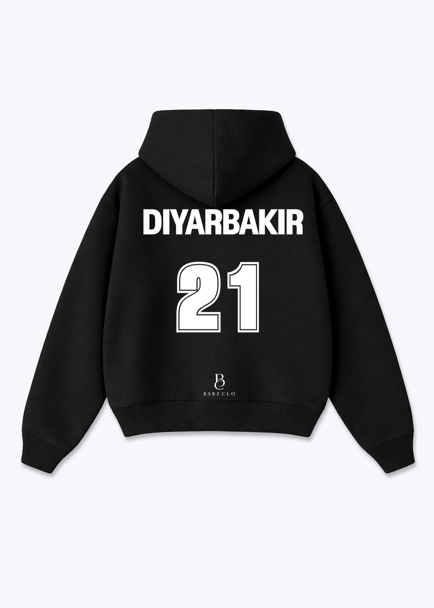 Diyarbakir 21 Oversized Hoodie - Black Back (Designed)