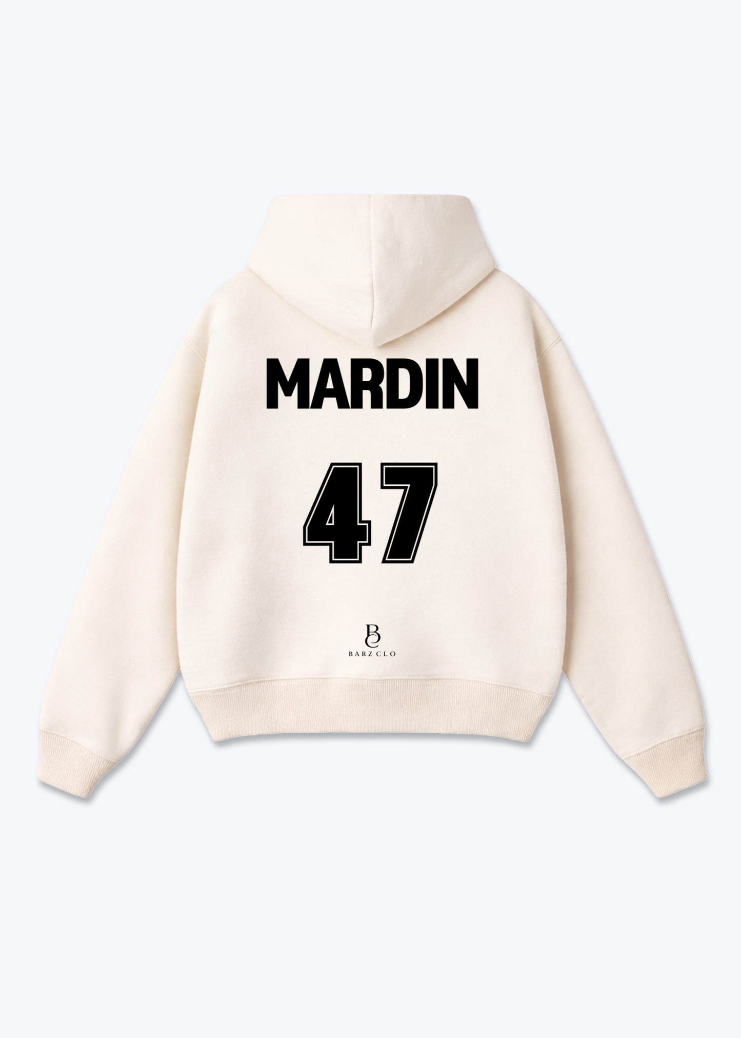 Mardin 47 Oversized Hoodie - Beige Back (Designed)