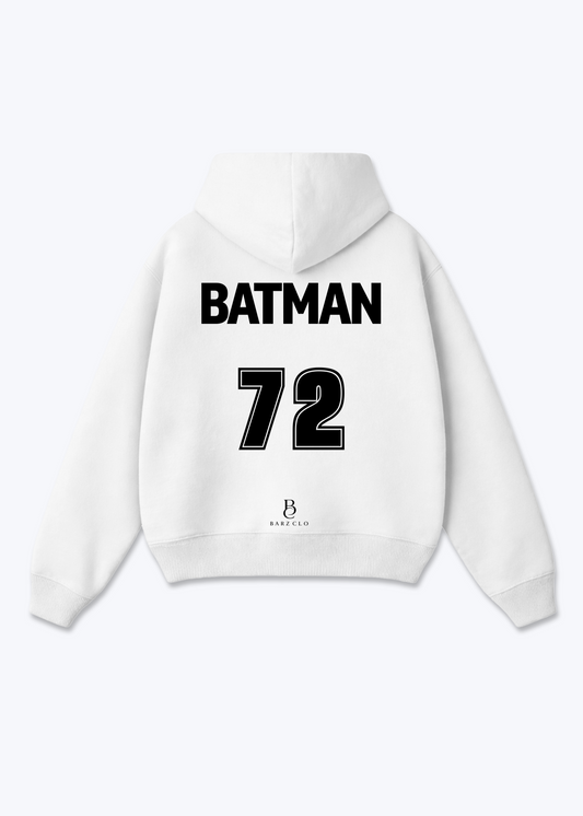 Batman 72 Oversized Hoodie - White Back (Designed)