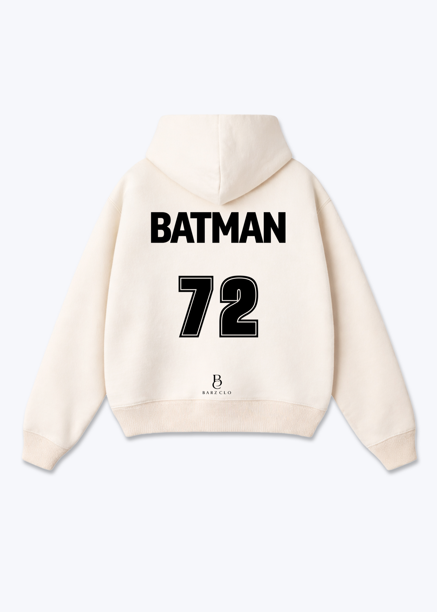 Batman 72 Oversized Hoodie - Beige Back (Designed)