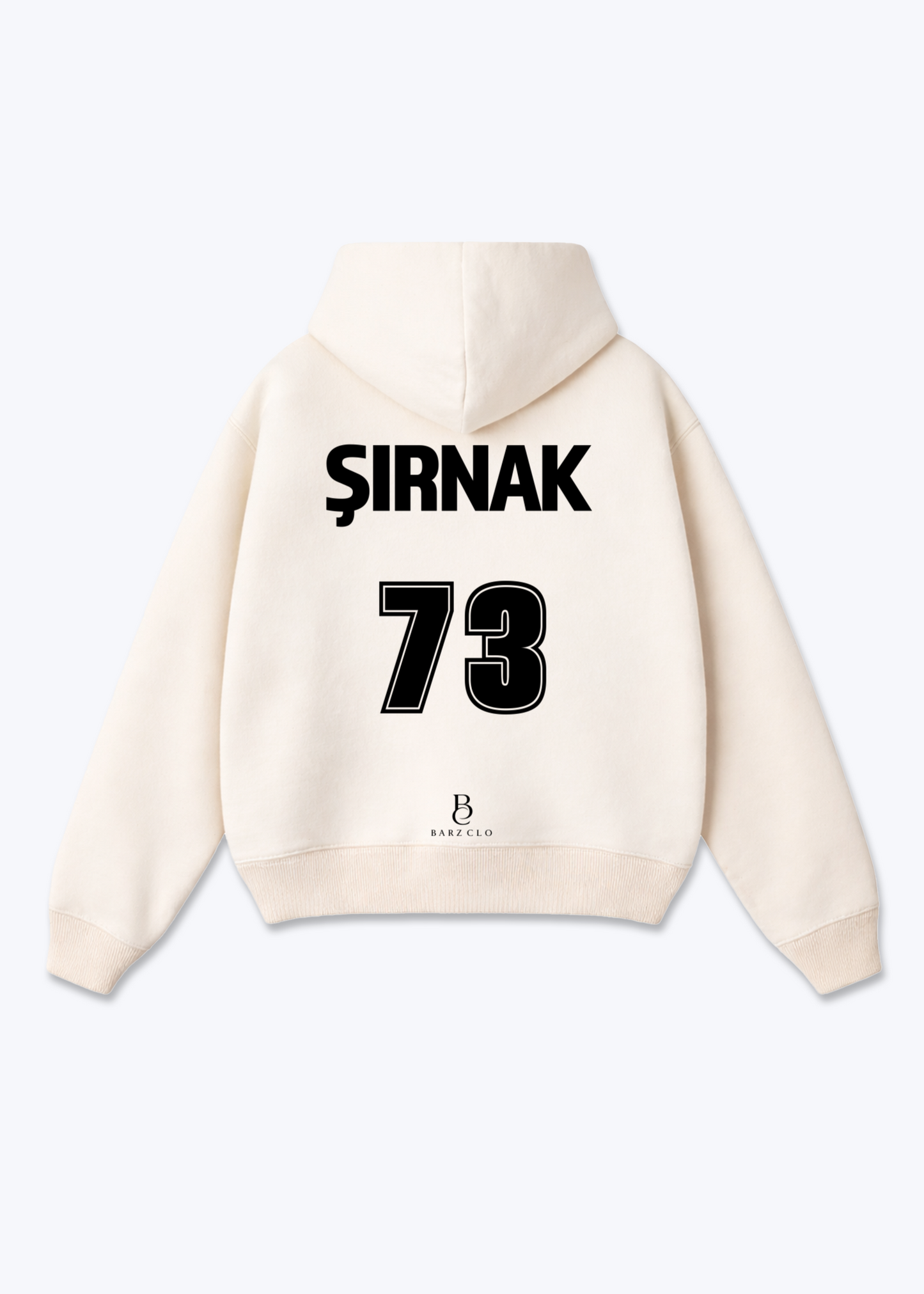 Sirnak 73 Oversized Hoodie - Beige Back (Designed)