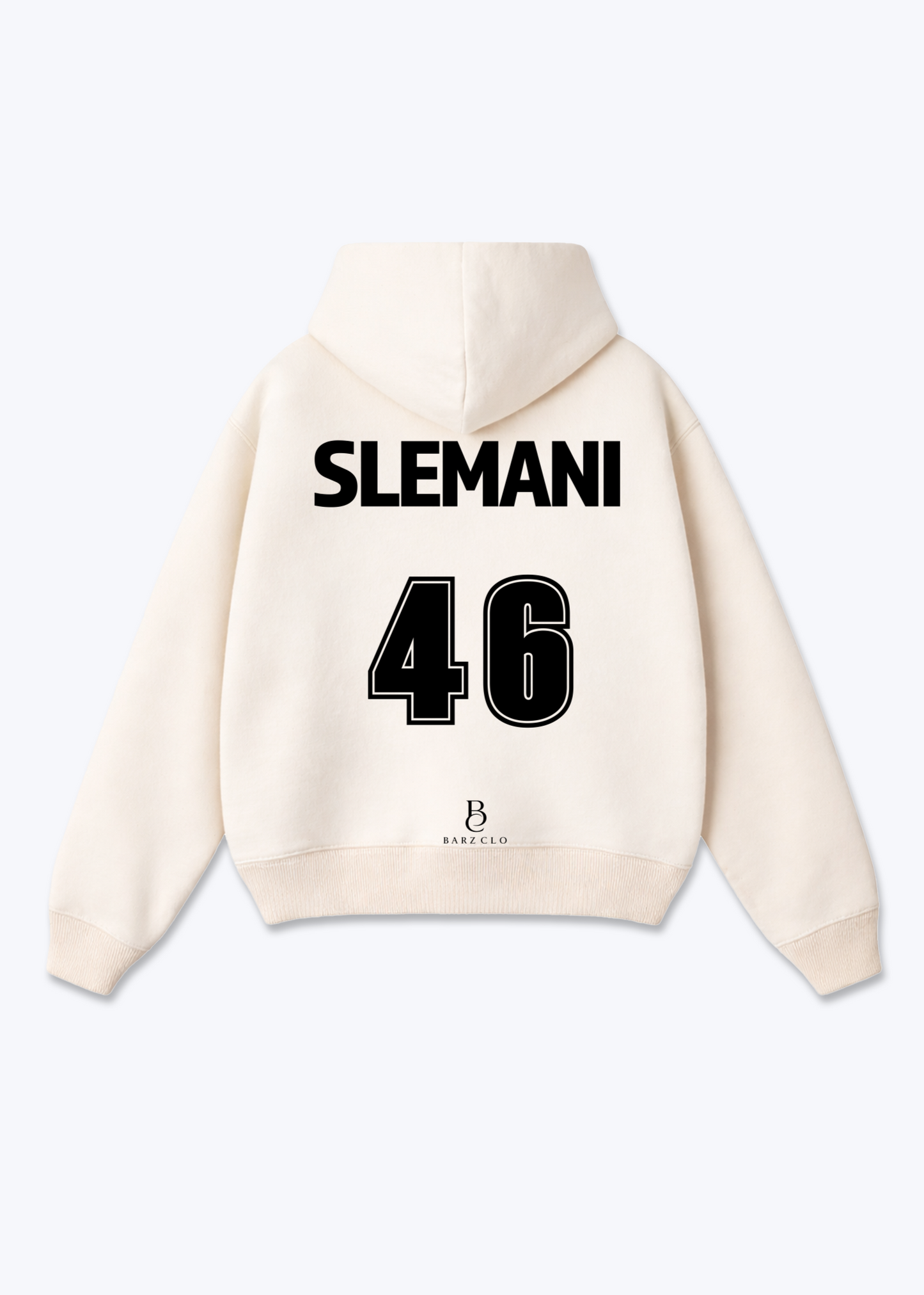 Slemani 46 Oversized Hoodie - Beige Back (Designed)