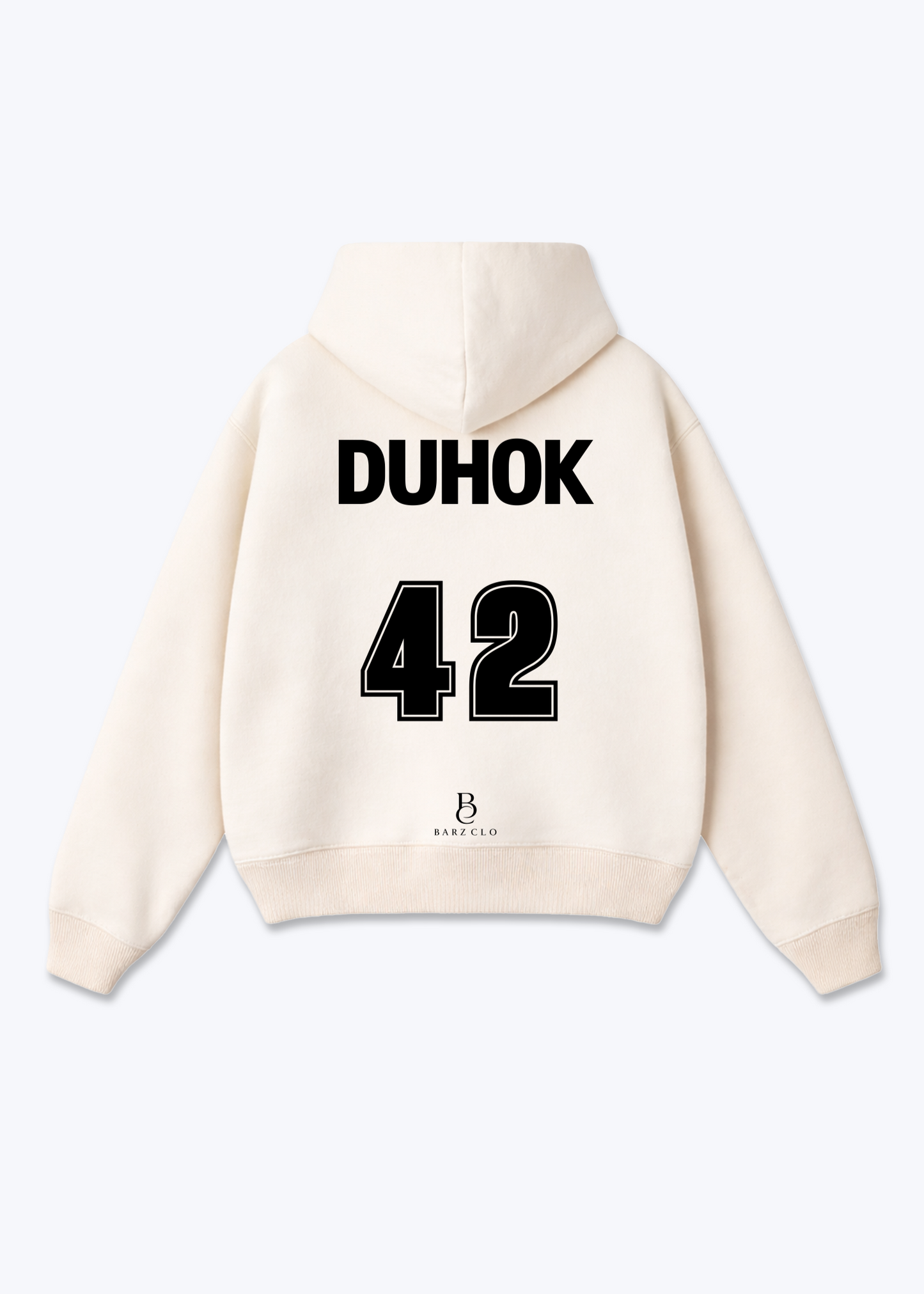 Duhok 42 Oversized Hoodie - Beige Back (Designed)