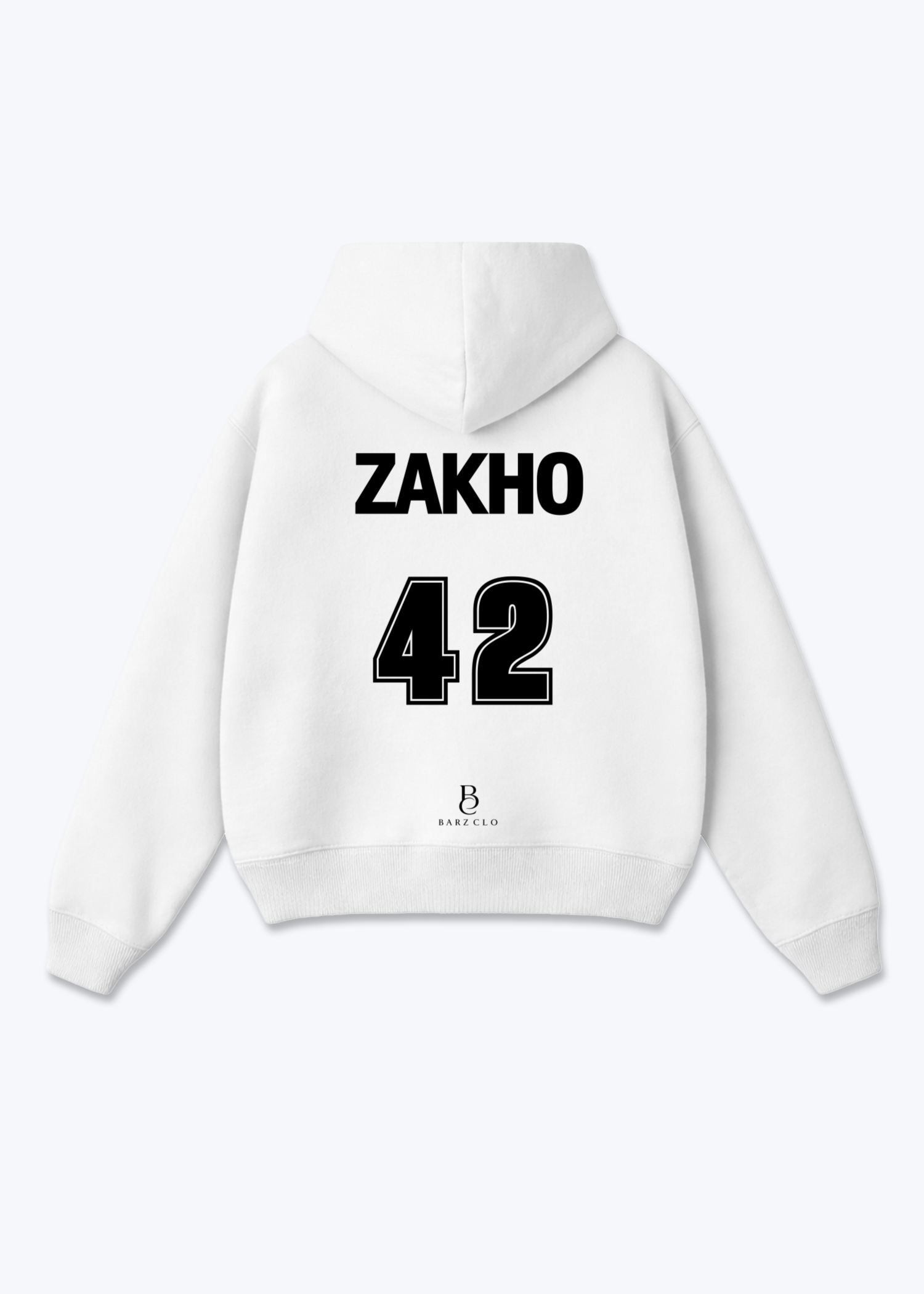 Zahko 42 Oversized Hoodie - White Back (Designed)