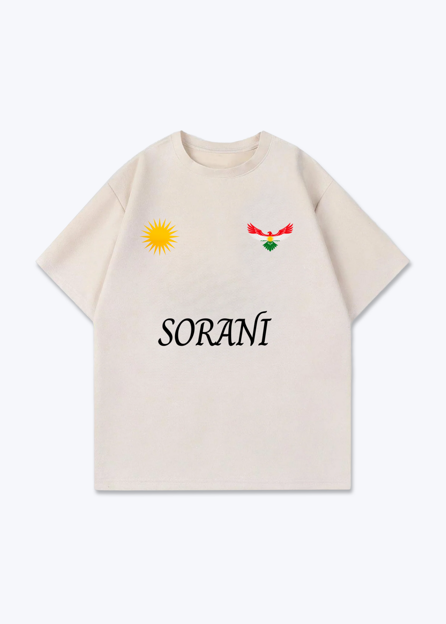Sorani Trikot Oversized Shirt - Beige Front (Designed)