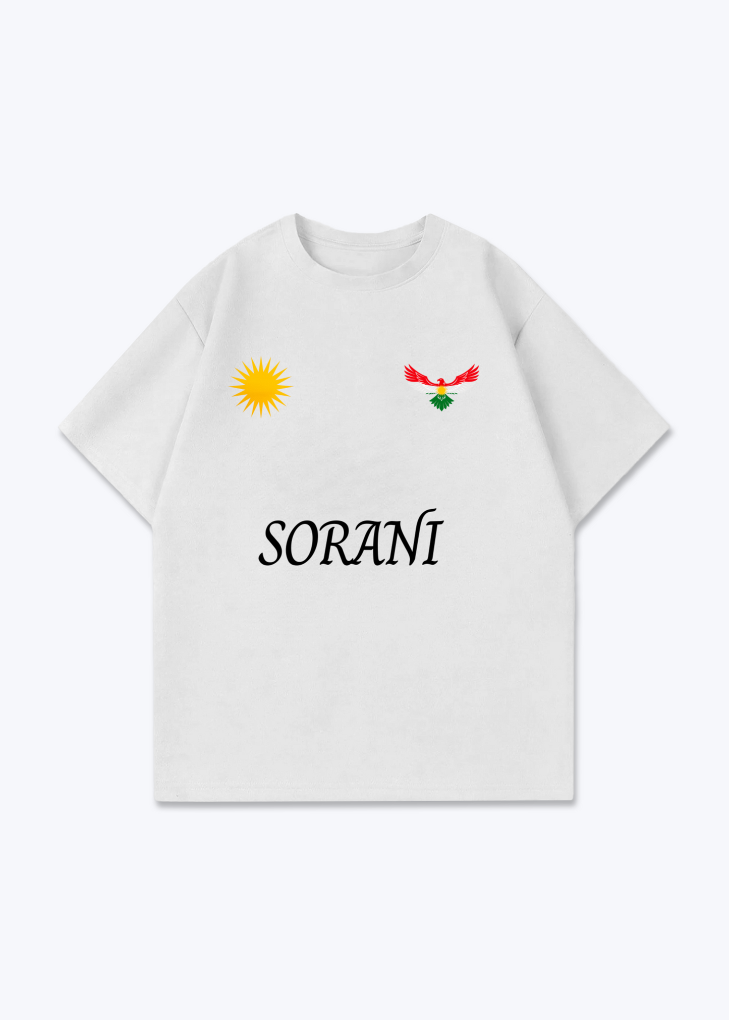 Sorani Trikot Oversized Shirt - White Front (Designed)