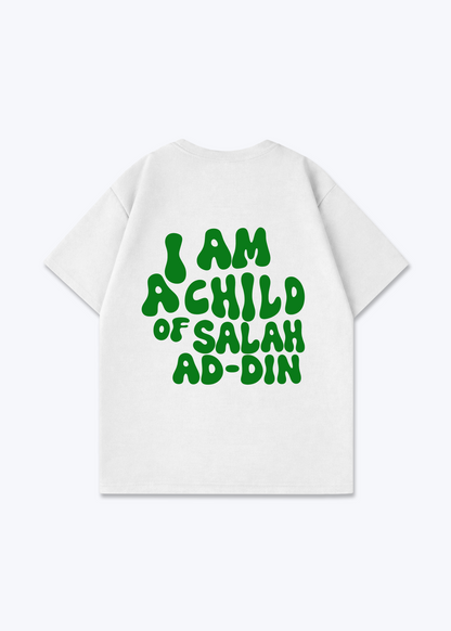 I am a Child of Salahaddin Oversized Shirt - White Back (Designed)