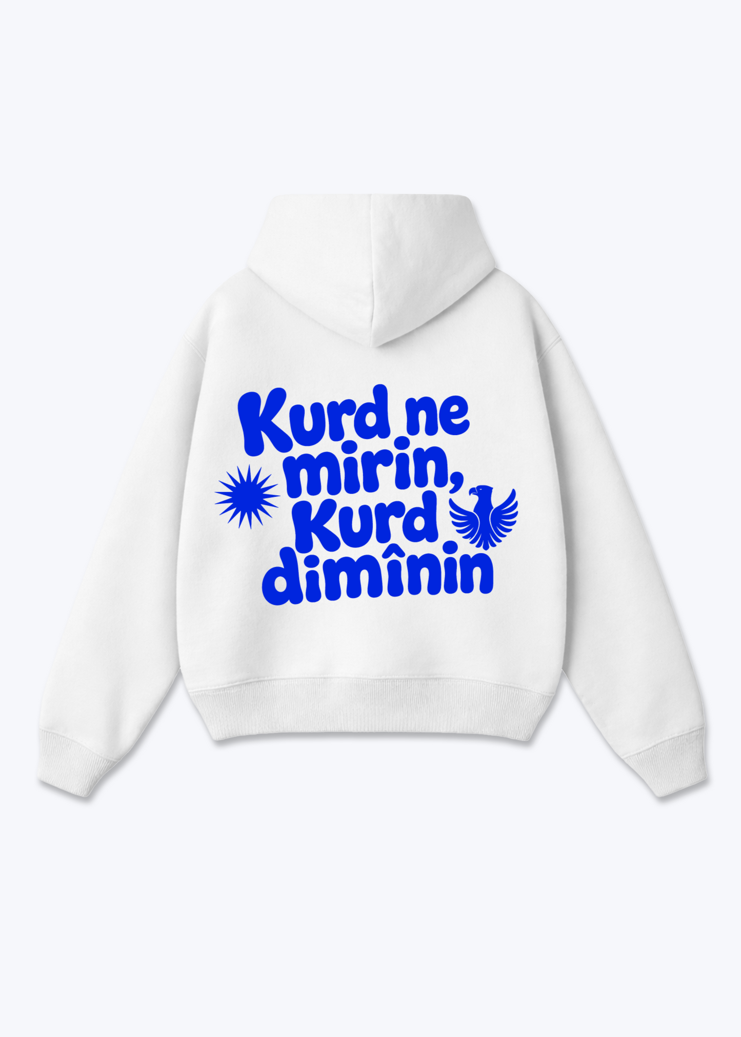 Kurd ne mirin kurd diminin Oversized Hoodie - White Back (Designed)