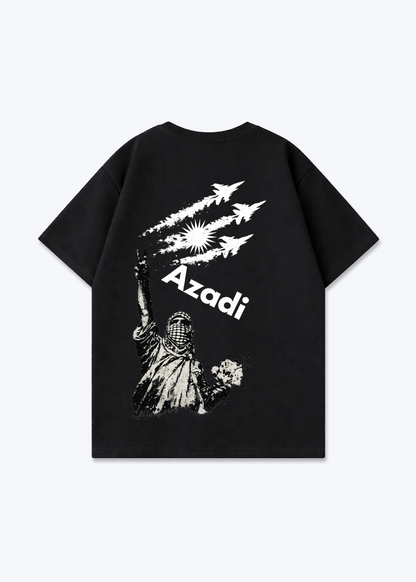 Azadi fly Oversized Shirt - Black Back (Designed)