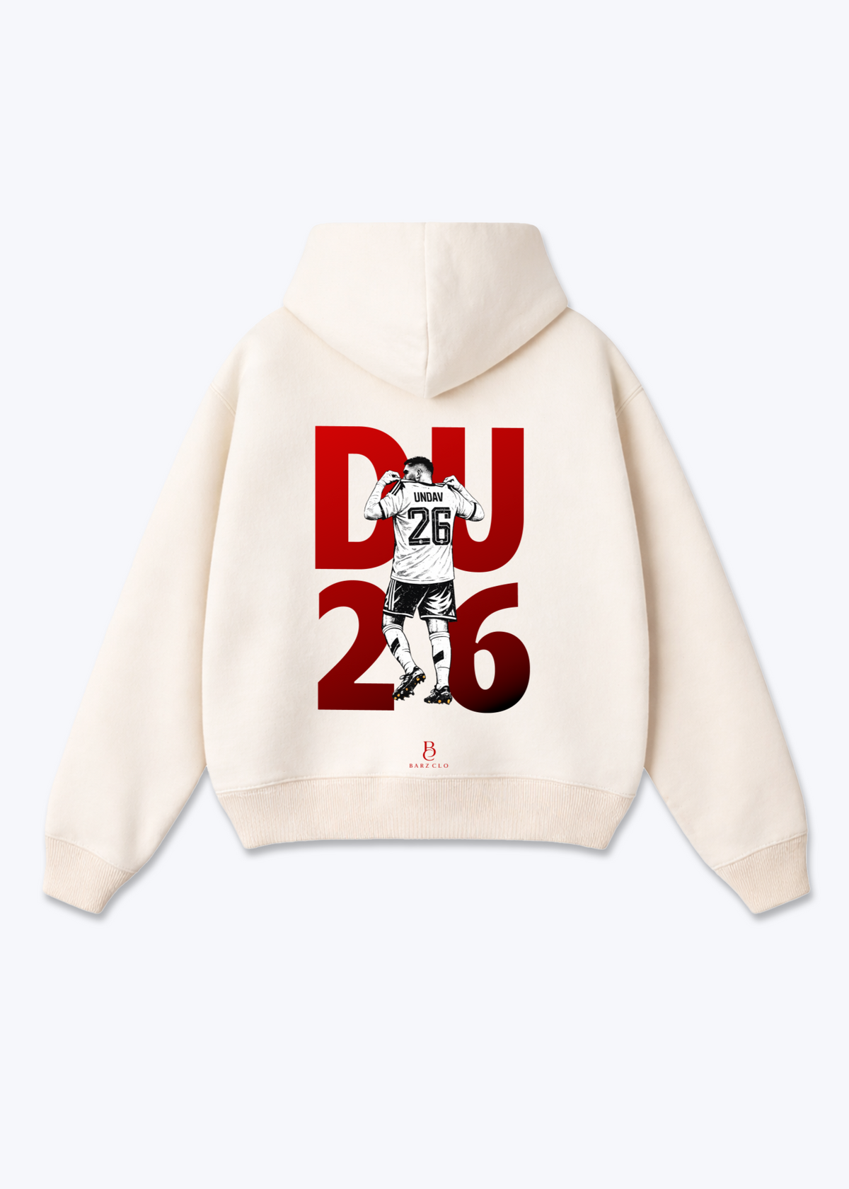 DU26 Oversized Hoodie - Beige Back (Designed)