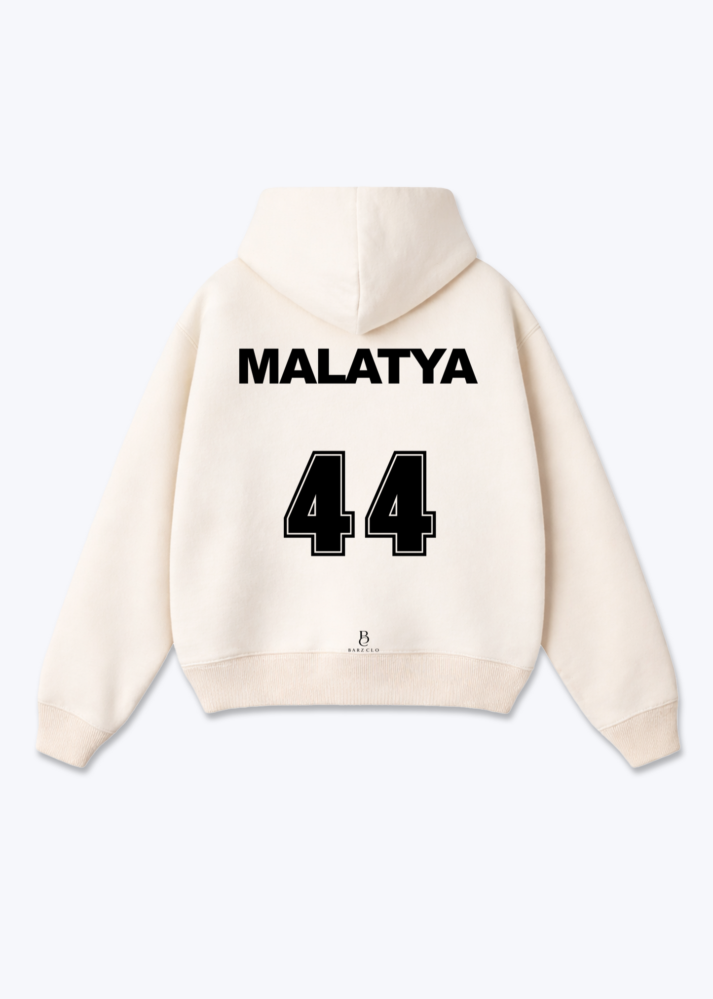Malatya 44 Oversized Hoodie - Beige Back (Designed)