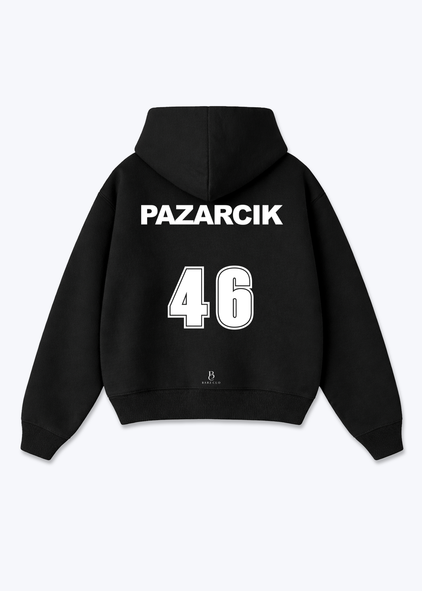 Pazarcik 46 Oversized Hoodie - Black Back (Designed)