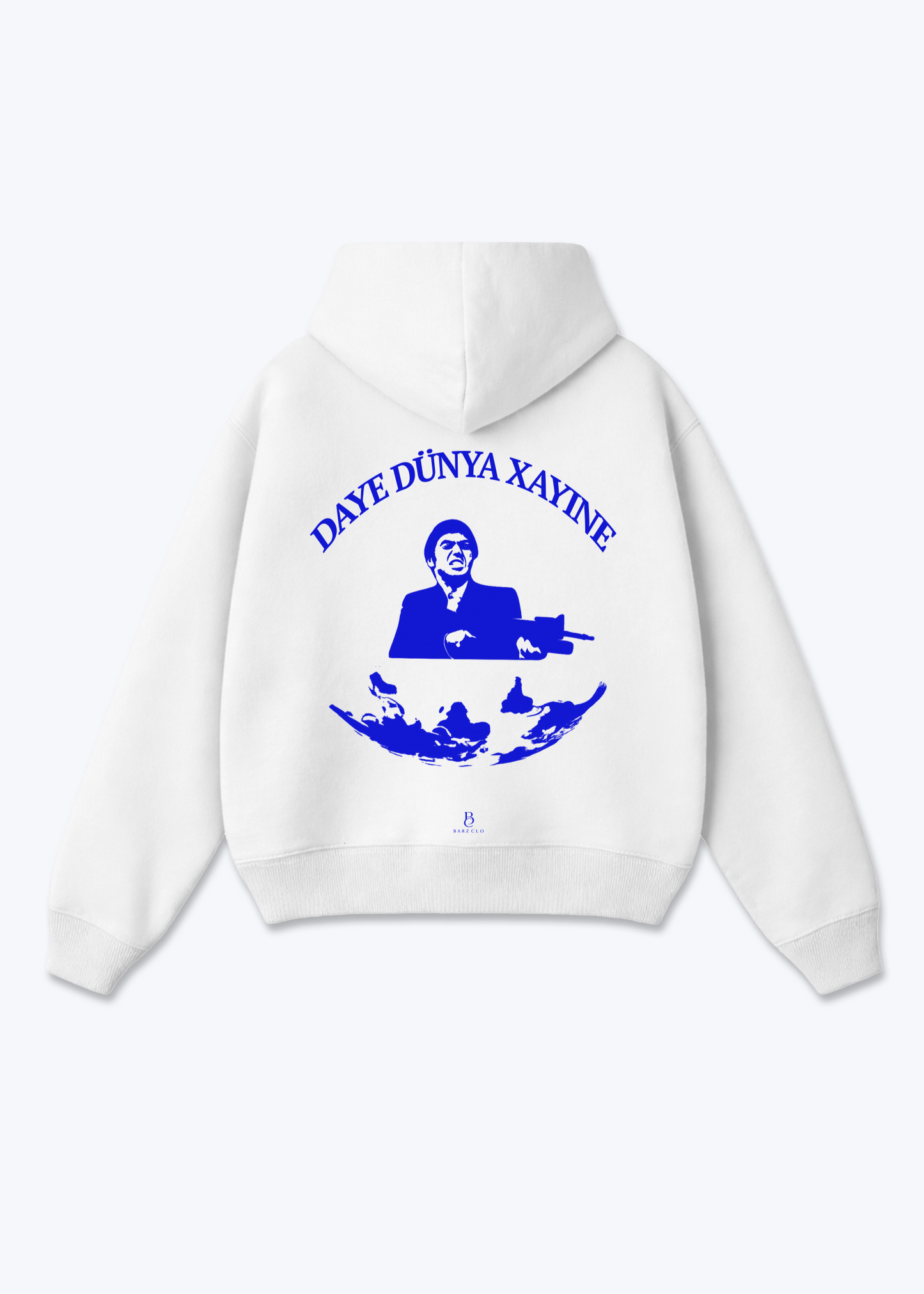 Daye Dünya Xayine Oversized Hoodie - White Back (Designed)