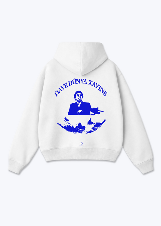 Daye Dünya Xayine Oversized Hoodie - White Back (Designed)