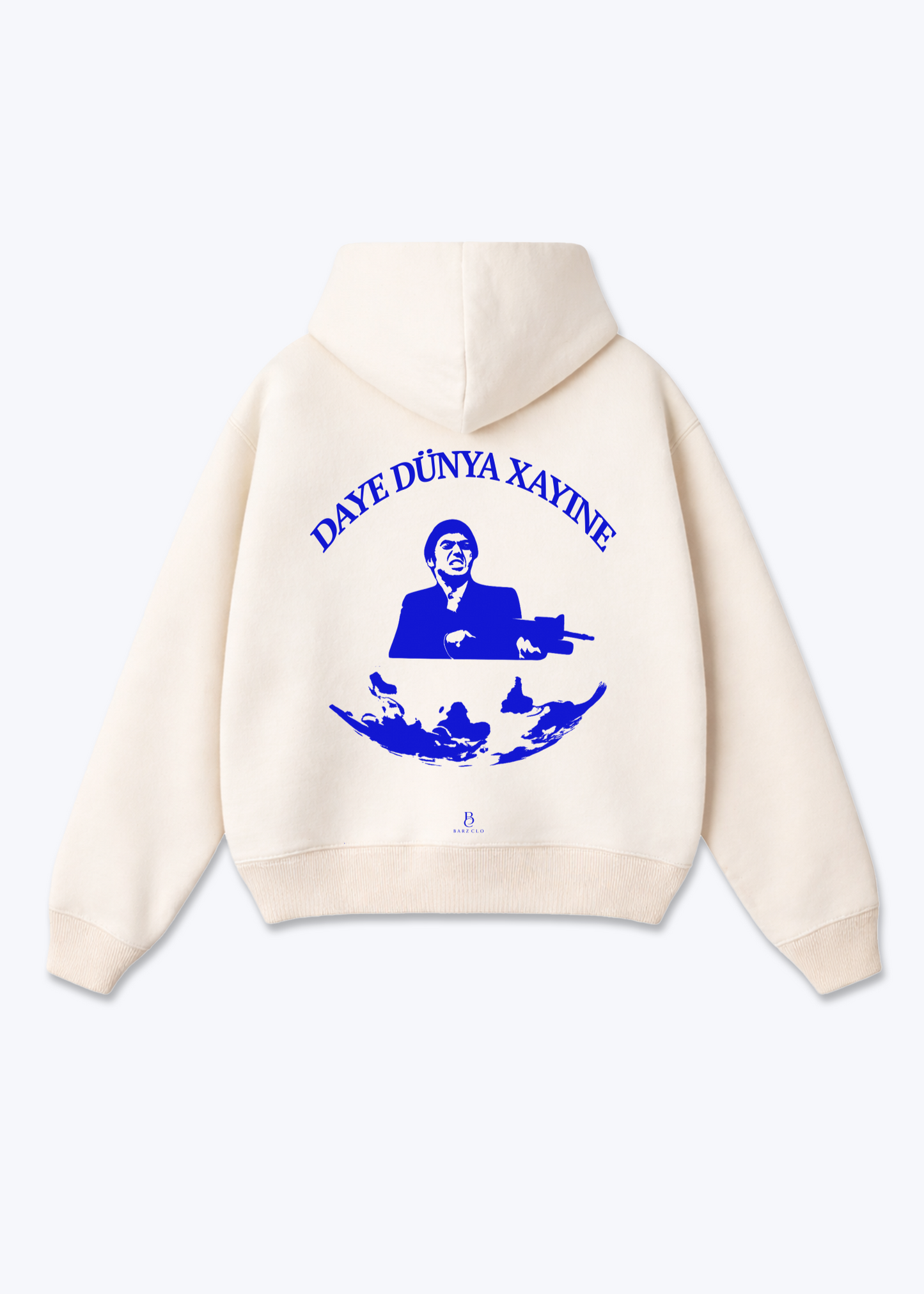Daye Dünya Xayine Oversized Hoodie - Beige Back (Designed)
